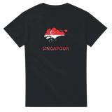 T-shirt drapeau singapour en carte - pixelforma