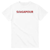 T-shirt Drapeau Singapour en écriture - Pixelforma 