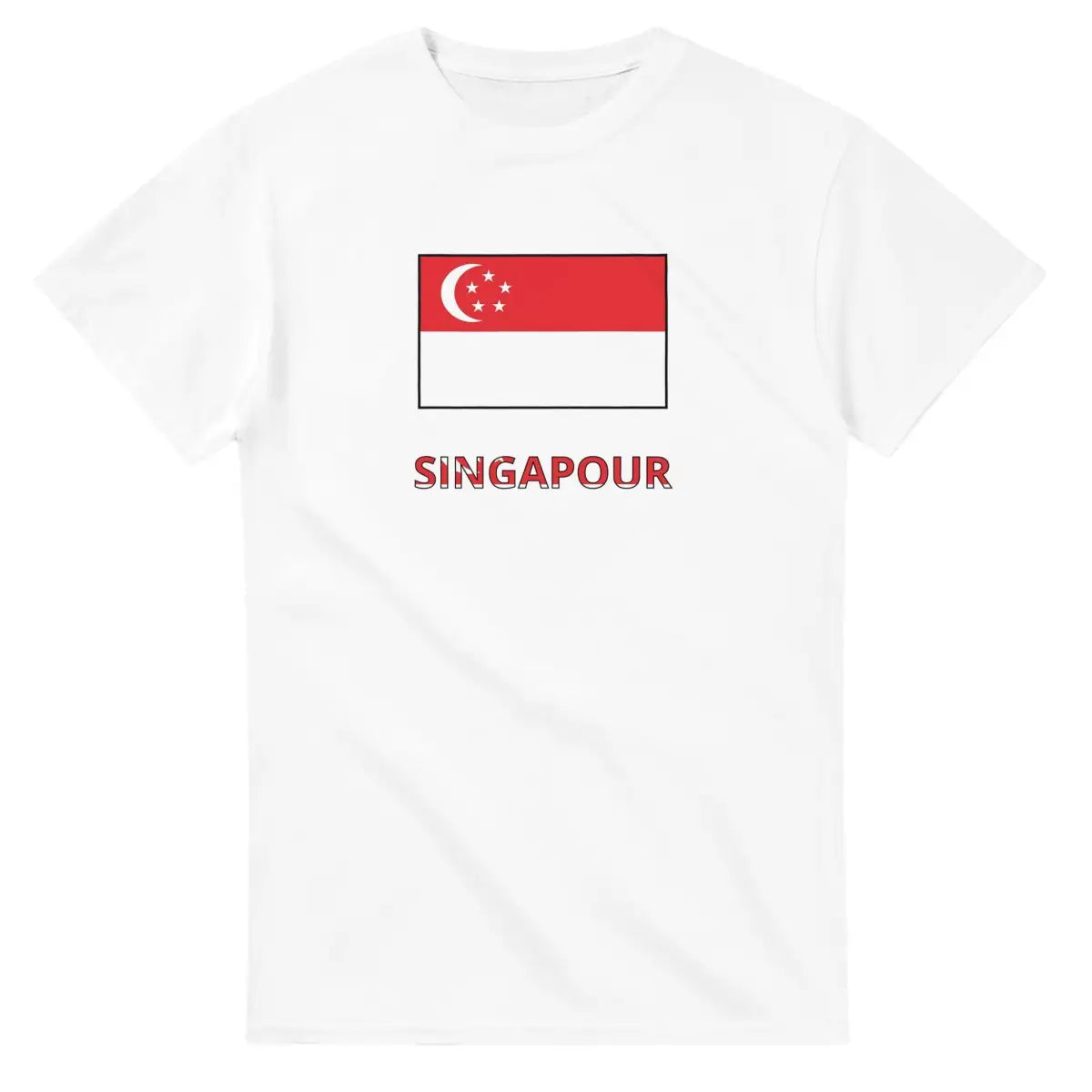 T-shirt Drapeau Singapour en texte - Pixelforma 