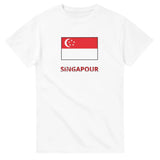 T-shirt Drapeau Singapour en texte - Pixelforma 