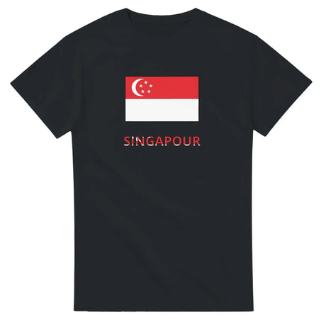 T-shirt drapeau singapour en texte - pixelforma