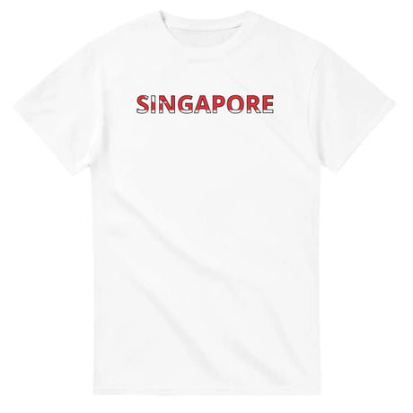 T-shirt drapeau singapour - pixelforma