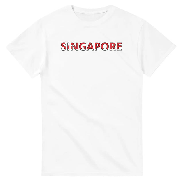 T-shirt drapeau singapour - pixelforma