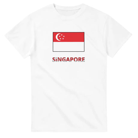 T-shirt drapeau singapour texte - pixelforma