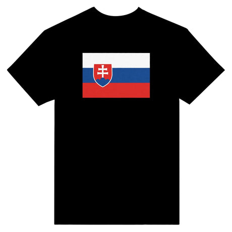 T-shirt drapeau slovaquie coton mélangé brodé manches longues
