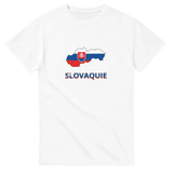 T-shirt drapeau slovaquie en carte - pixelforma