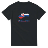 T-shirt drapeau slovaquie en carte - pixelforma