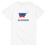 T-shirt drapeau slovénie en carte - pixelforma