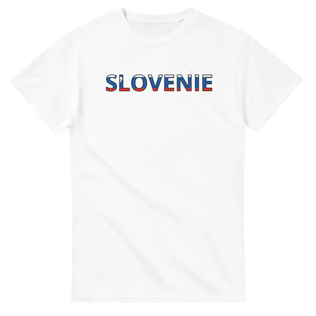 T-shirt Drapeau Slovénie en écriture - Pixelforma 