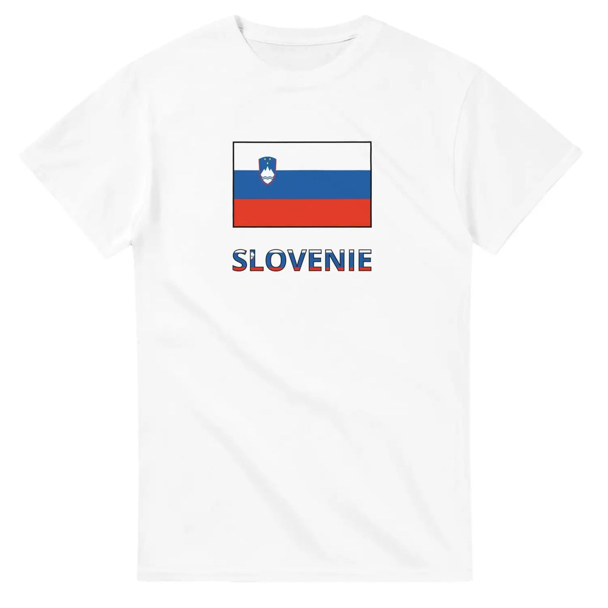 T-shirt drapeau slovénie en texte - pixelforma