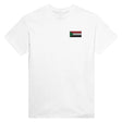 T-shirt drapeau soudan brodé coton mélangé élégant