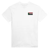 T-shirt drapeau soudan brodé coton mélangé élégant