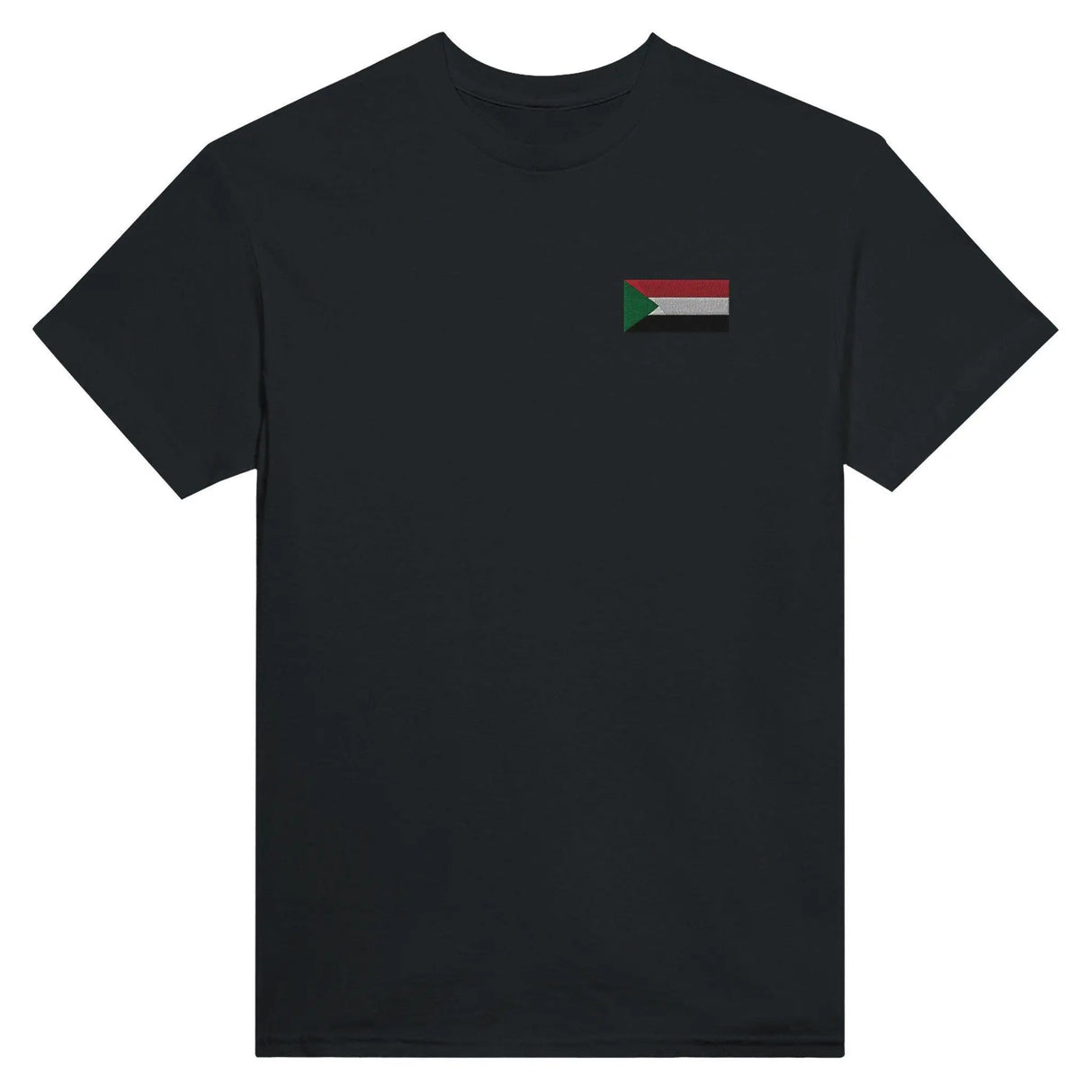 T-shirt drapeau soudan brodé coton mélangé élégant