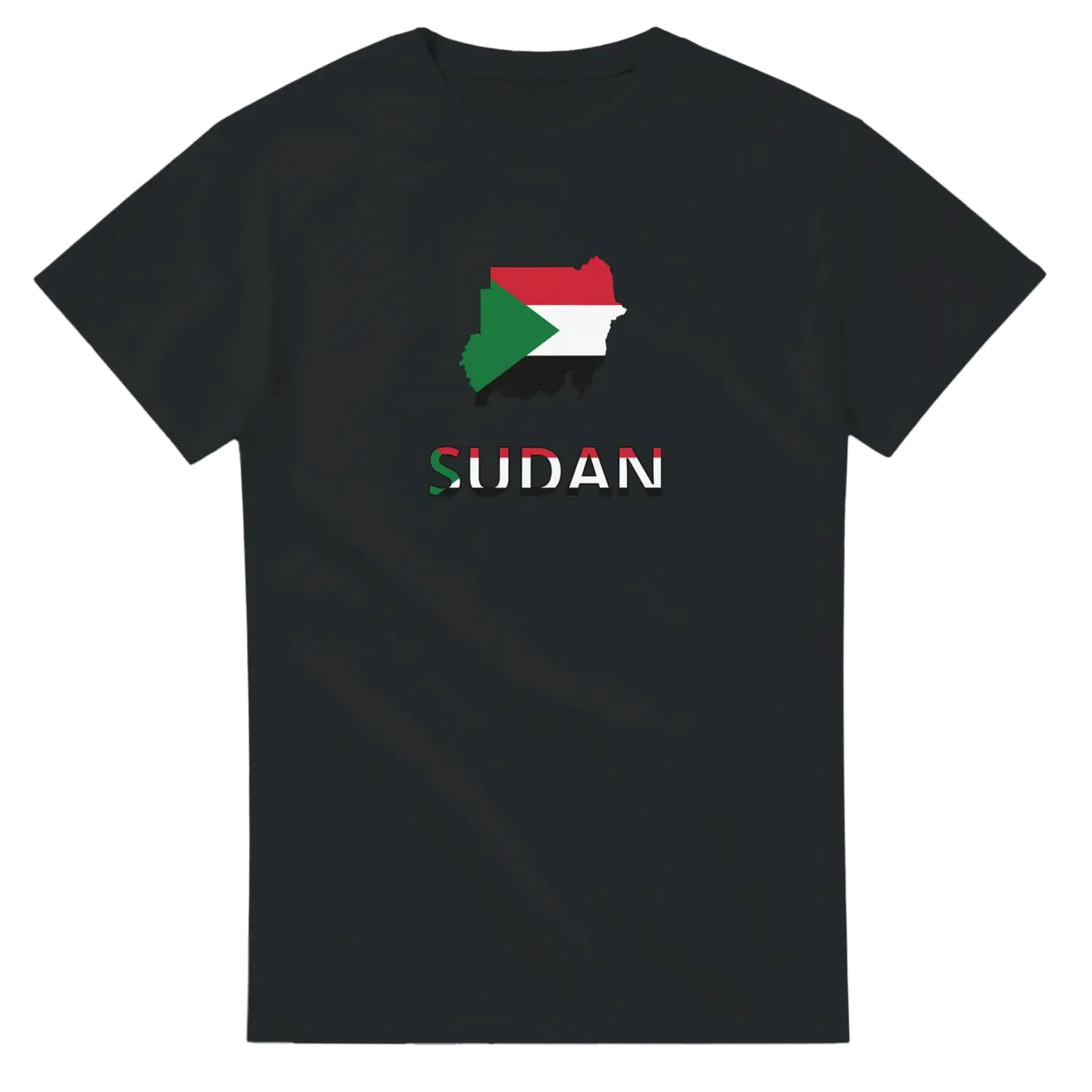 T-shirt drapeau soudan carte - pixelforma