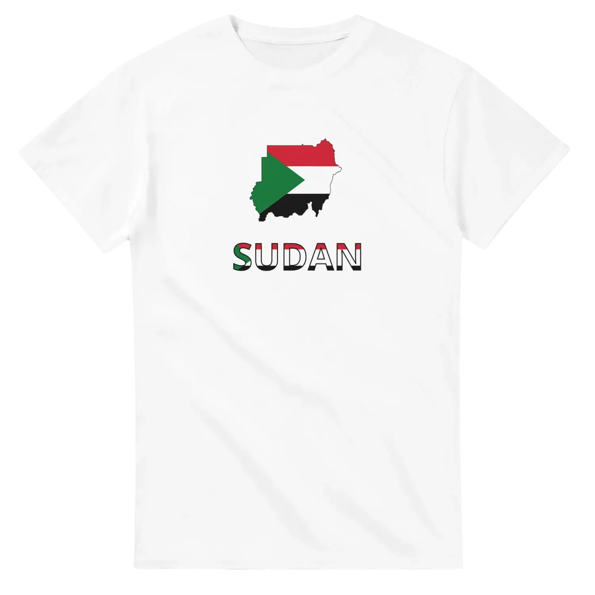 T-shirt drapeau soudan carte - pixelforma