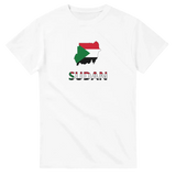 T-shirt drapeau soudan carte - pixelforma