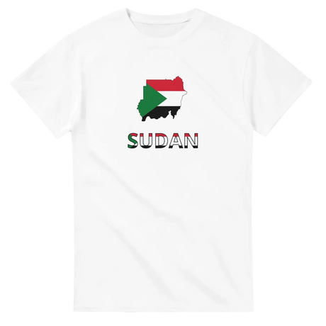 T-shirt drapeau soudan carte - pixelforma