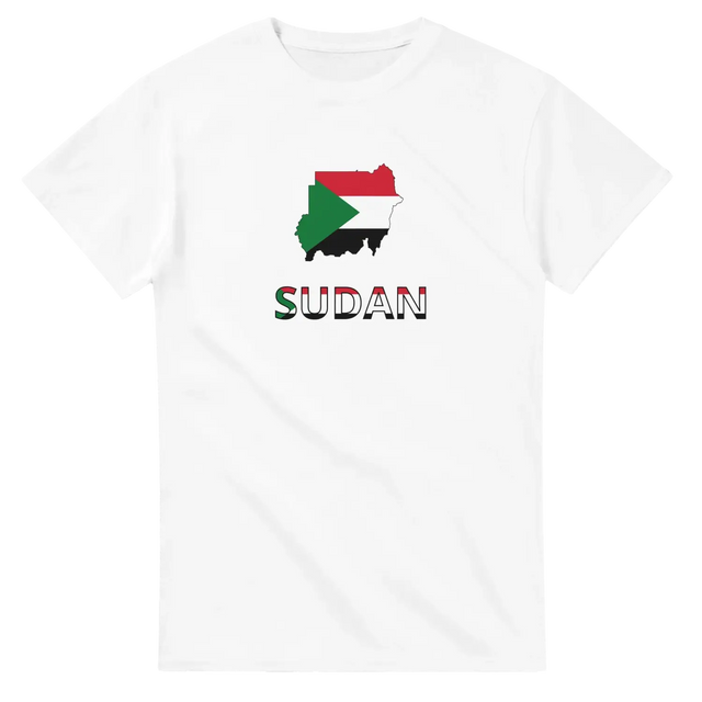 T-shirt drapeau soudan carte - pixelforma