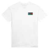 T-shirt drapeau soudan du sud broderie couleur coton épais