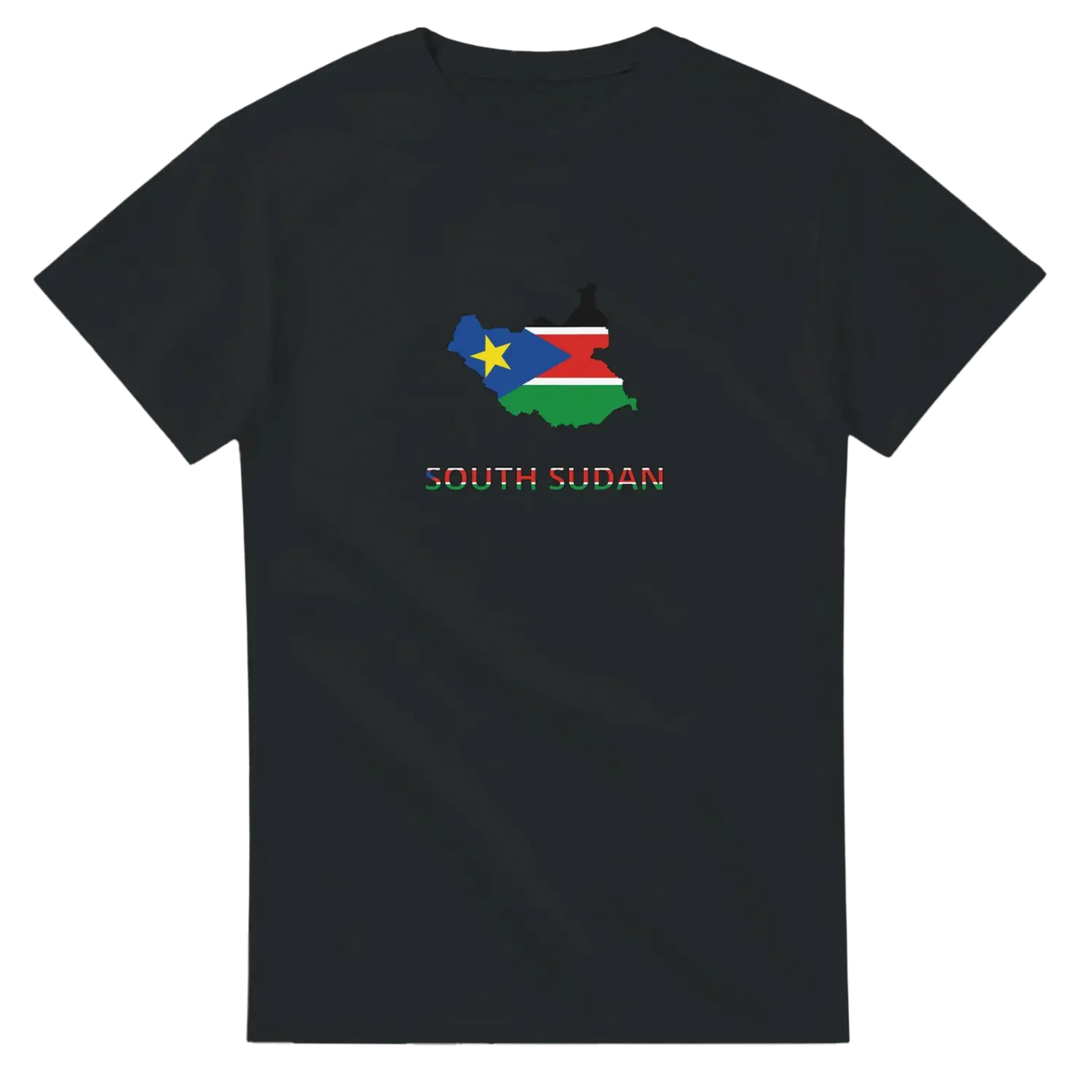 T-shirt drapeau soudan du sud carte - pixelforma