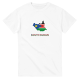 T-shirt drapeau soudan du sud carte - pixelforma