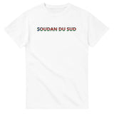 T-shirt drapeau soudan du sud en écriture - pixelforma