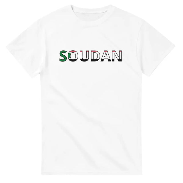 T-shirt Drapeau Soudan en écriture - Pixelforma 