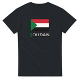 T-shirt drapeau soudan en texte - pixelforma