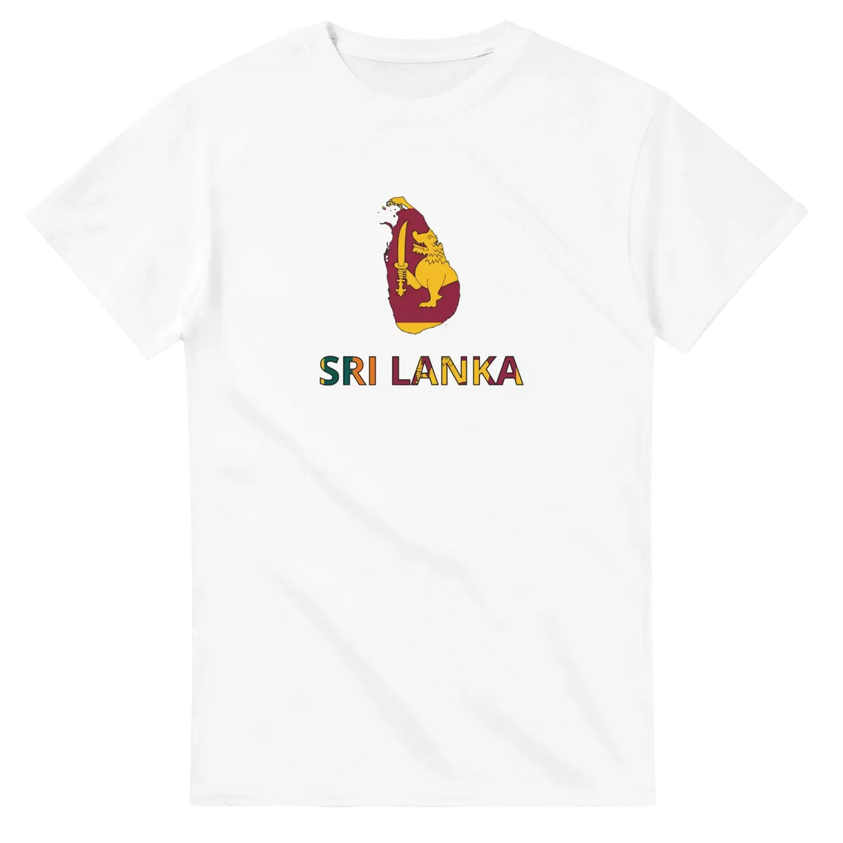 T-shirt drapeau sri lanka en carte - pixelforma