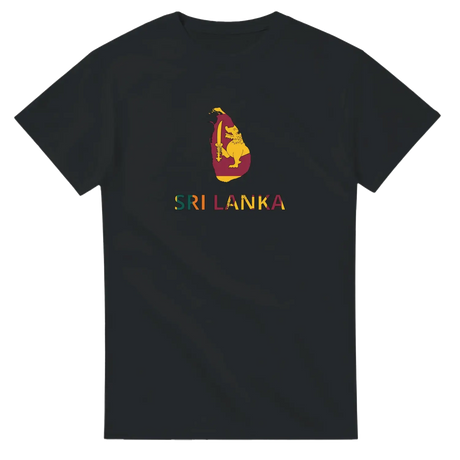 T-shirt drapeau sri lanka en carte - pixelforma