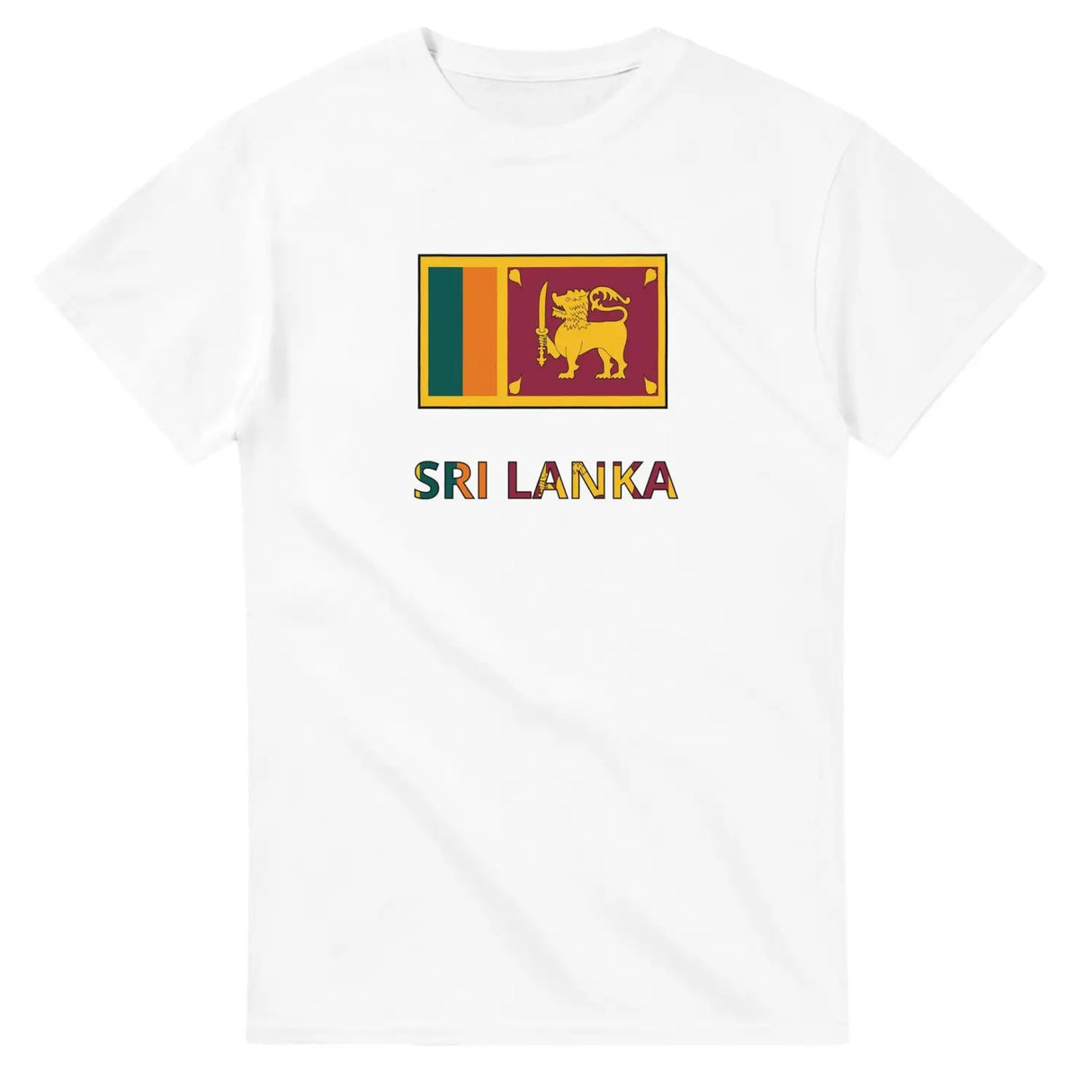 T-shirt drapeau sri lanka en texte - pixelforma