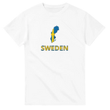 T-shirt drapeau suède carte - pixelforma