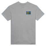 T-shirt drapeau suède coton épais broderie couleur