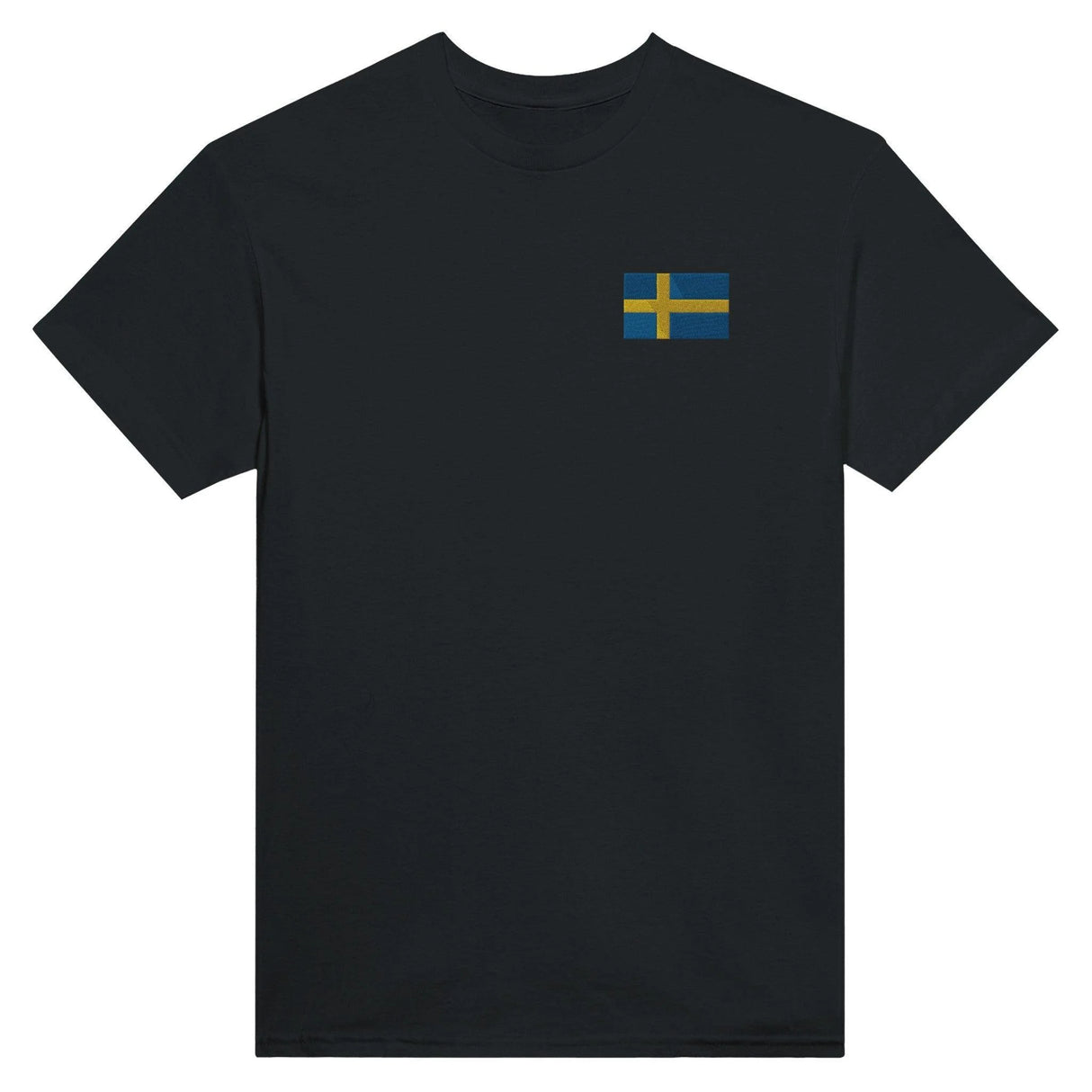 T-shirt drapeau suède coton épais broderie couleur
