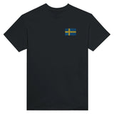 T-shirt drapeau suède coton épais broderie couleur