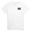 T-shirt drapeau suède coton épais broderie couleur