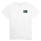 T-shirt drapeau suède coton épais broderie couleur