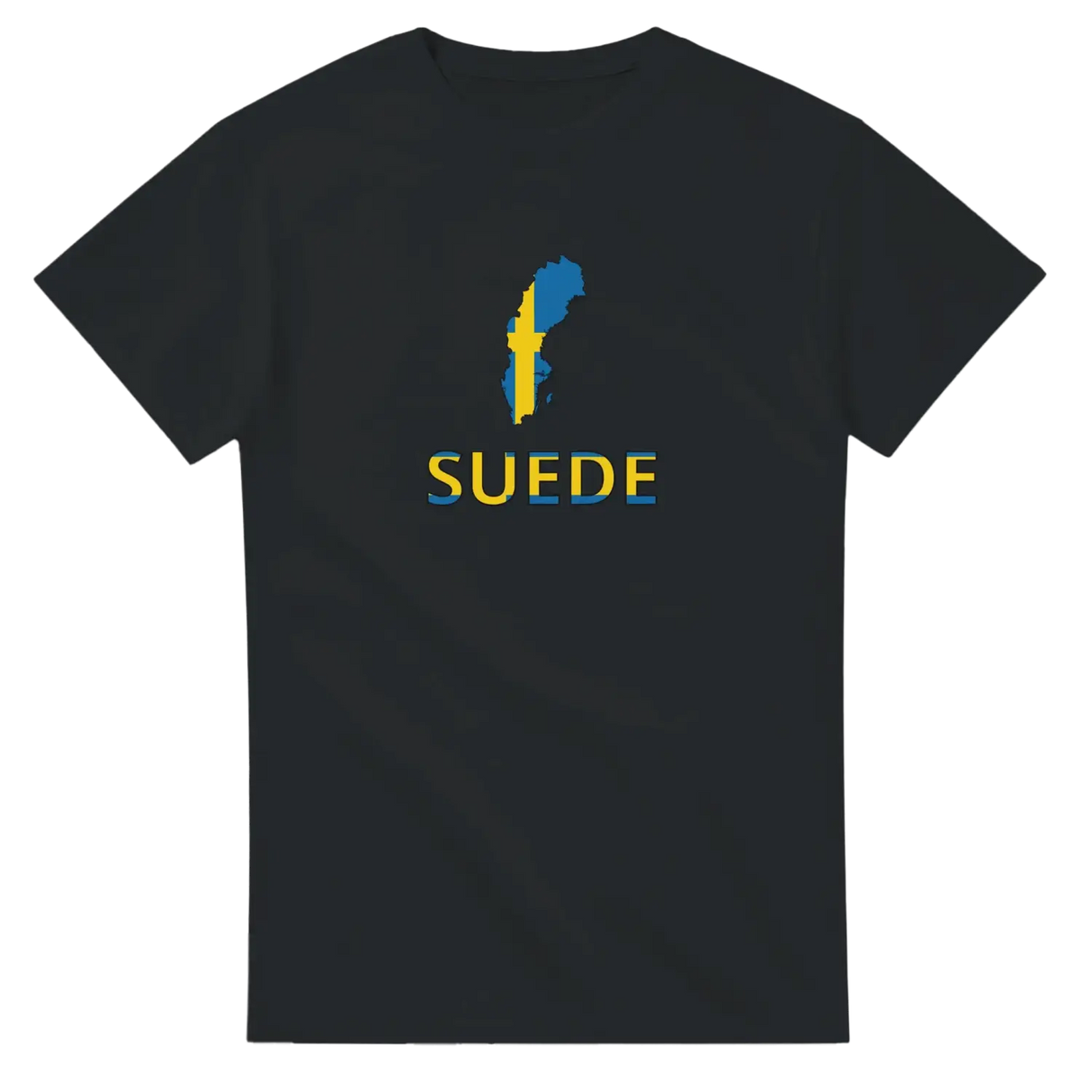 T-shirt drapeau suède en carte - pixelforma