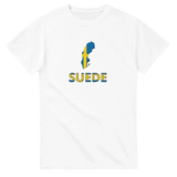 T-shirt drapeau suède en carte - pixelforma