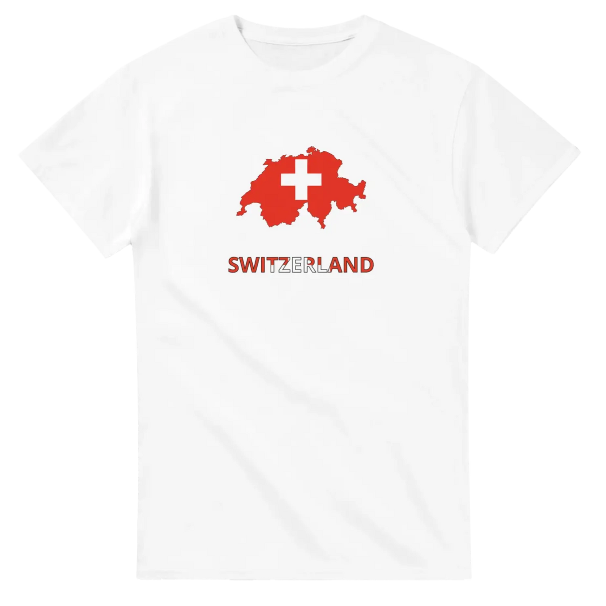 T-shirt drapeau suisse carte - pixelforma