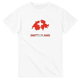 T-shirt drapeau suisse carte - pixelforma