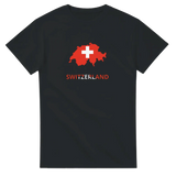 T-shirt drapeau suisse carte - pixelforma