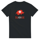 T-shirt drapeau suisse en carte - pixelforma