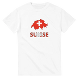 T-shirt drapeau suisse en carte - pixelforma