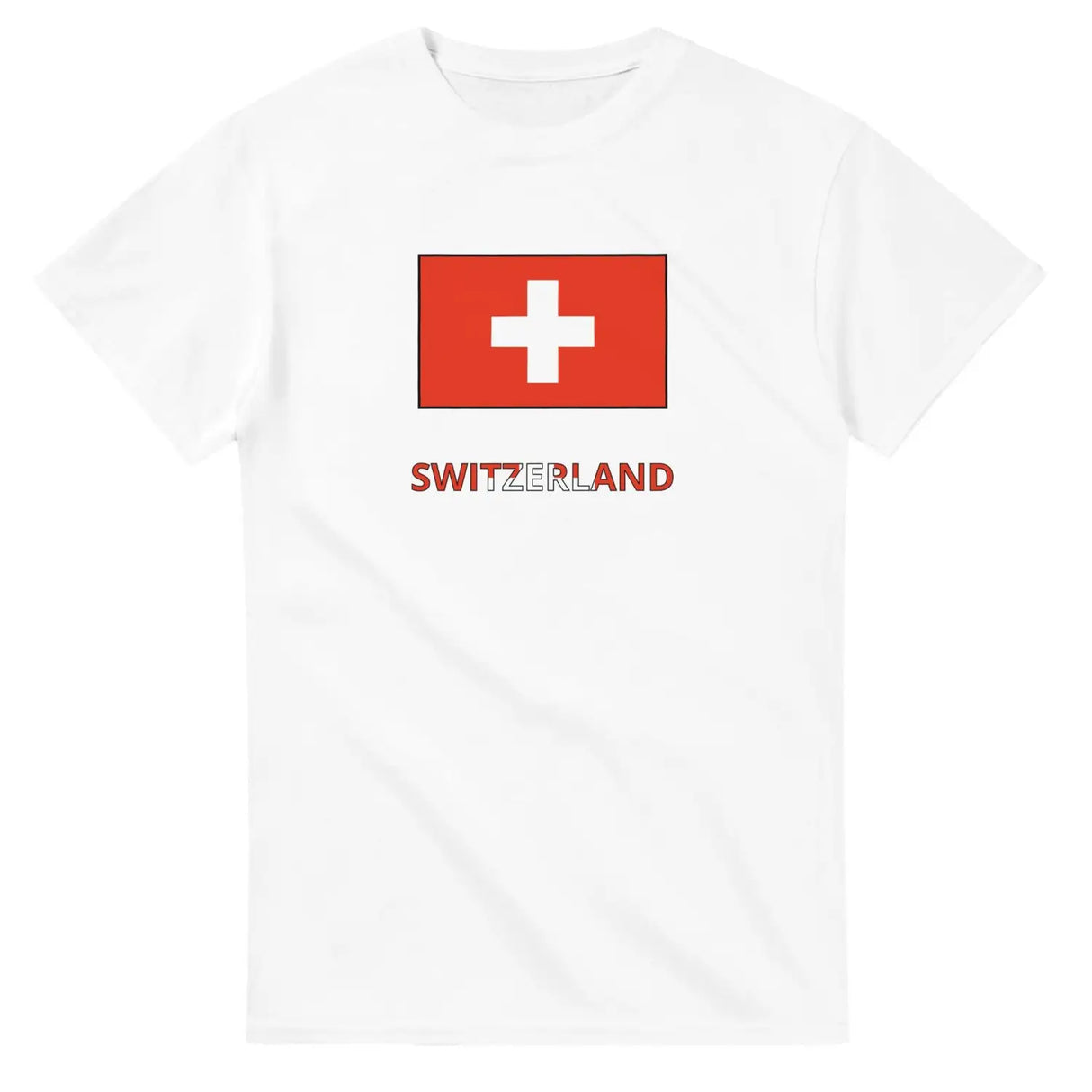 T-shirt drapeau suisse texte - pixelforma