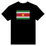 T-shirt drapeau suriname brodé coton mélangé élégant