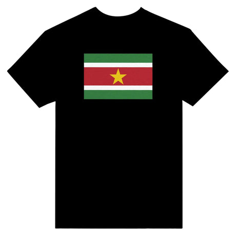 T-shirt drapeau suriname brodé coton mélangé élégant
