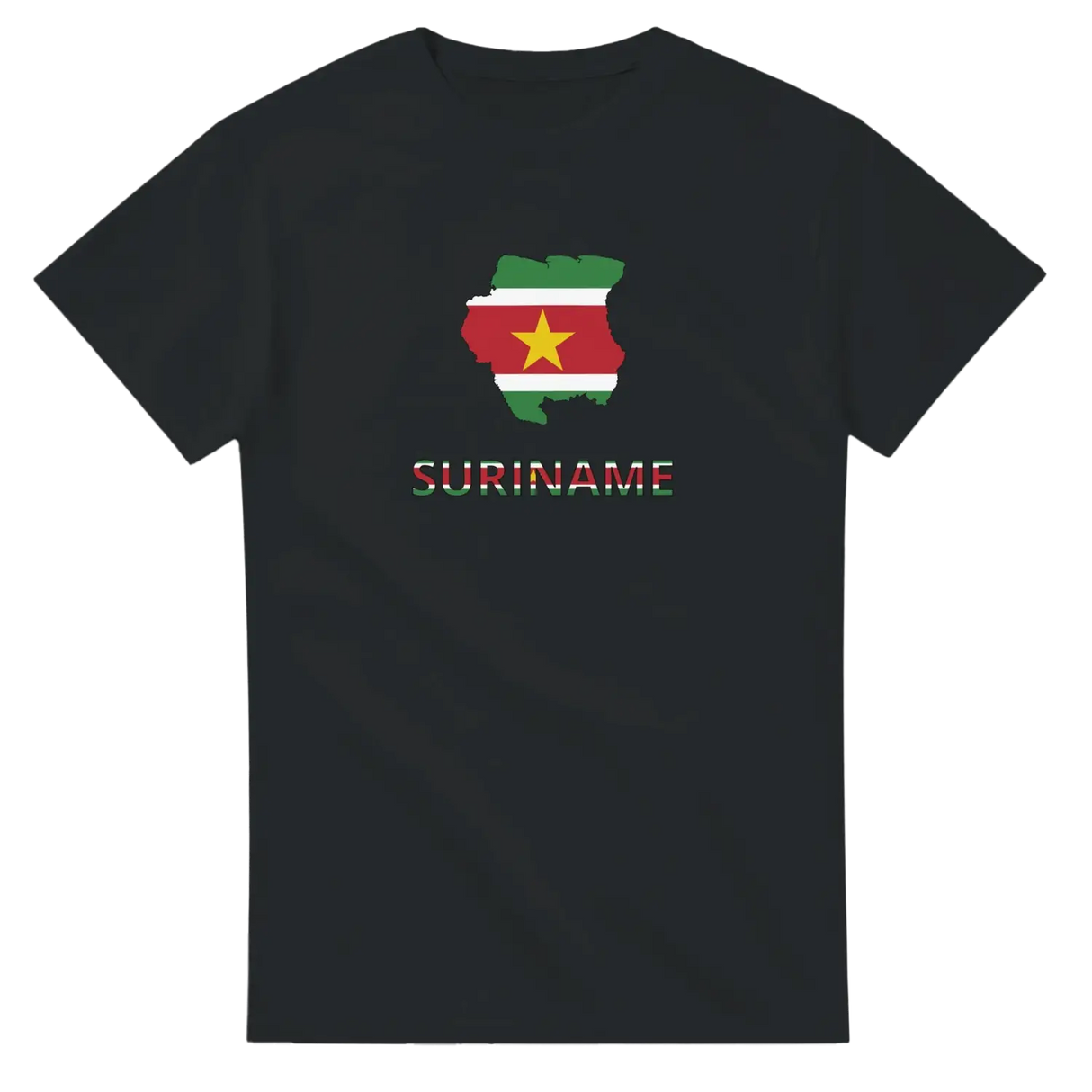 T-shirt drapeau suriname en carte - pixelforma