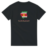 T-shirt drapeau suriname en carte - pixelforma