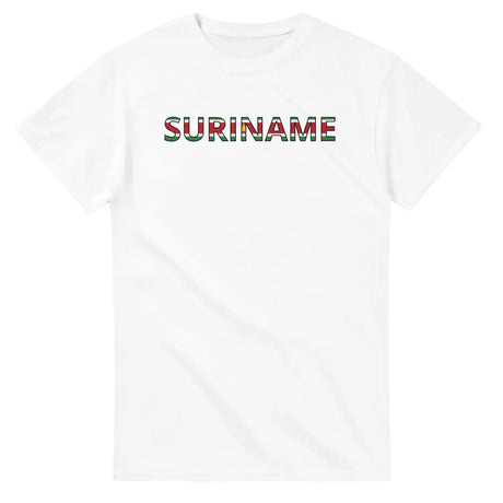 T-shirt drapeau suriname en écriture - pixelforma